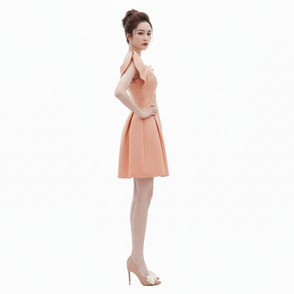 Bloom Retro Puff Sleeve Mini Dress