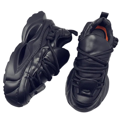 Men's Alpha Sole Leather Shoes (Black)