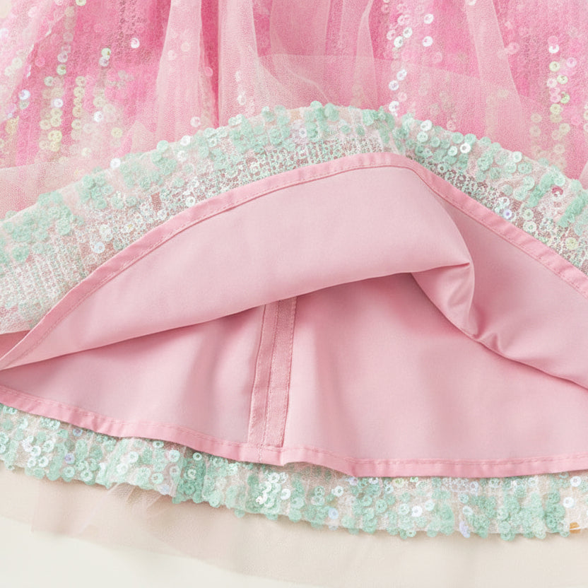 Girls Gradient Fairy Sequin Dress