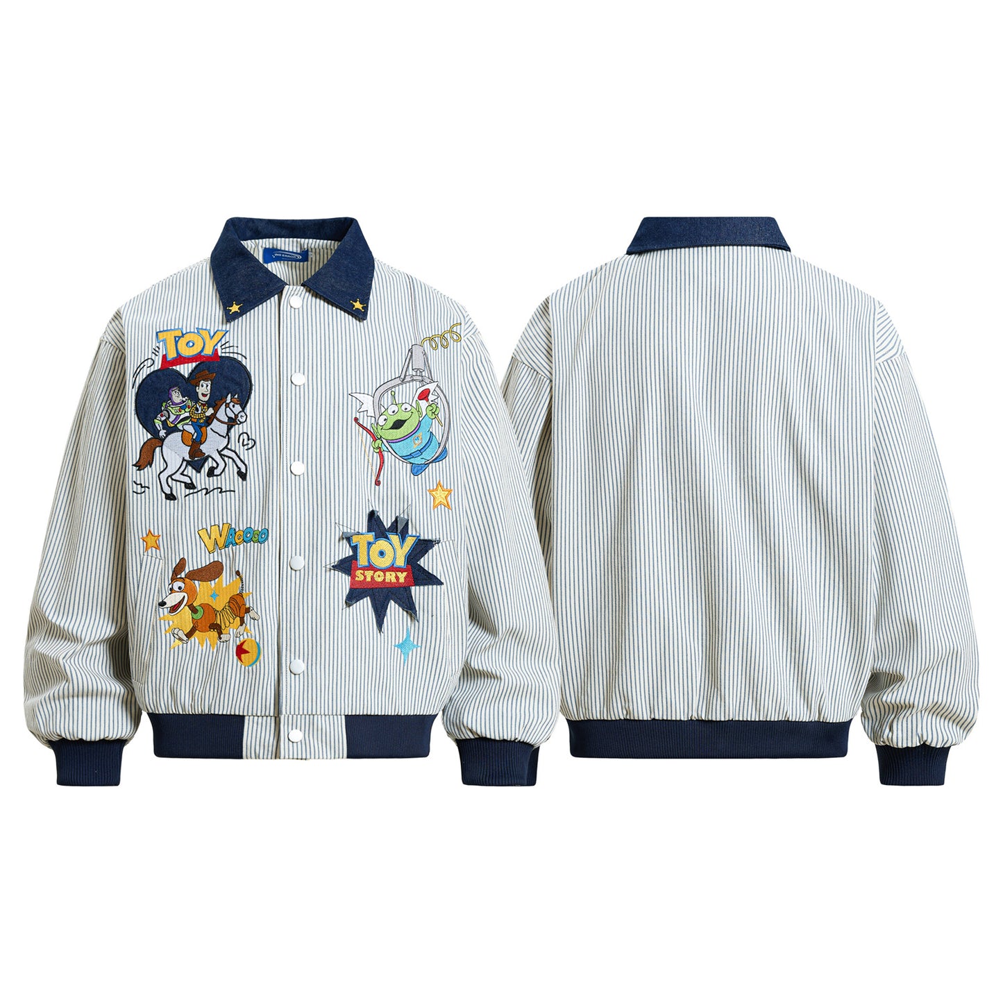 Toy Story Striped Patchwork Varsity Jacket