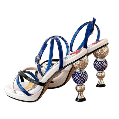 Baroque Ankle Strap Heels