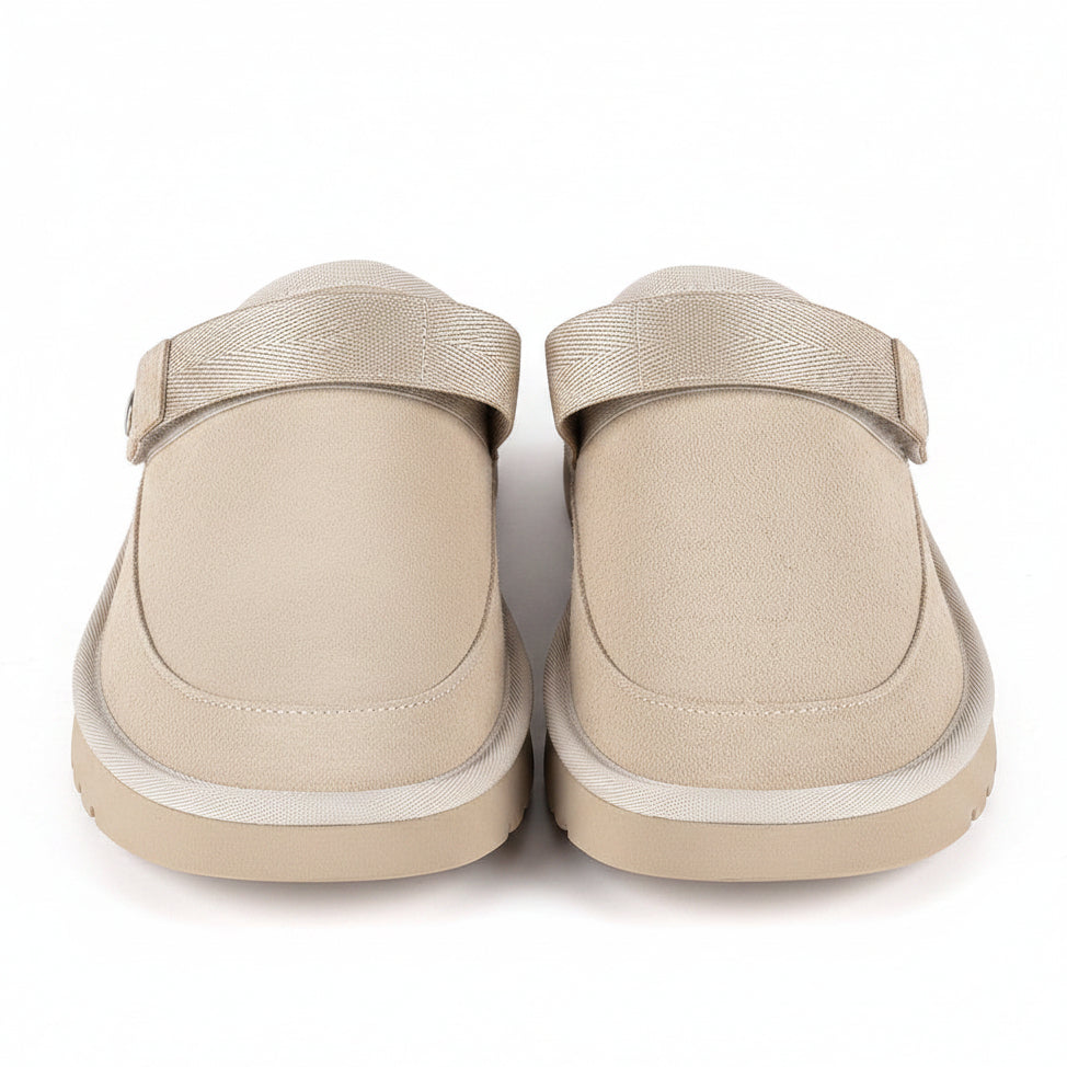 Women's Mulleus Cowhide Sandals - Biege