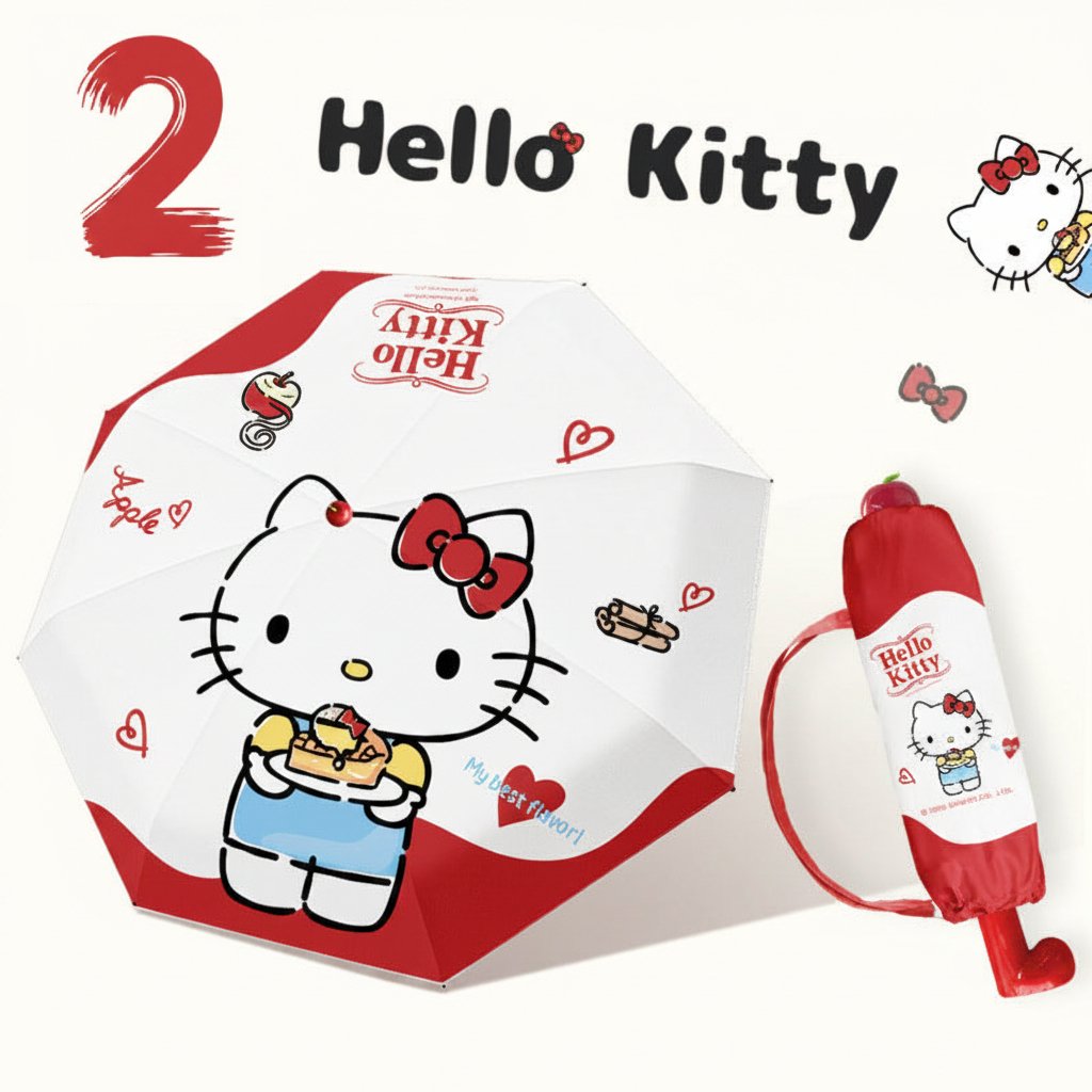 Hello Kitty Red Folding Boot Umbrella