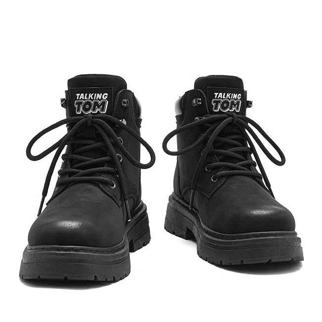 TALKING TOM | High-Top Cargo Boots - Black