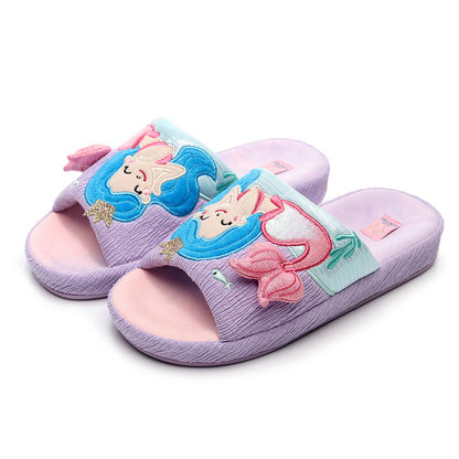 Children's Adorable Mermaid Home Slippers