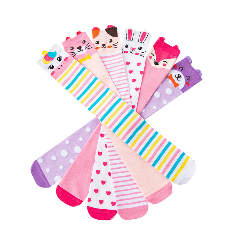 Girl's Adorable Animal Themed Over-The-Knee Crazy Socks