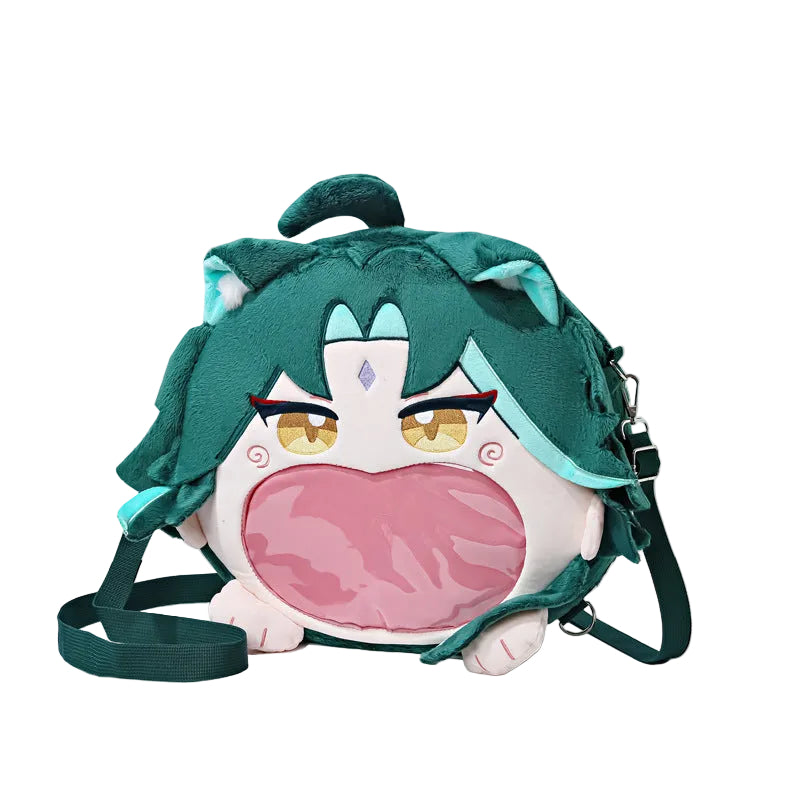 Genshin Protector Yasha Treasure Liyue Immortal Pain Bag around the original cute plush decoration storage cross-body backpack