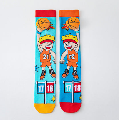 Adorable 3D Sporty Knee-High Socks