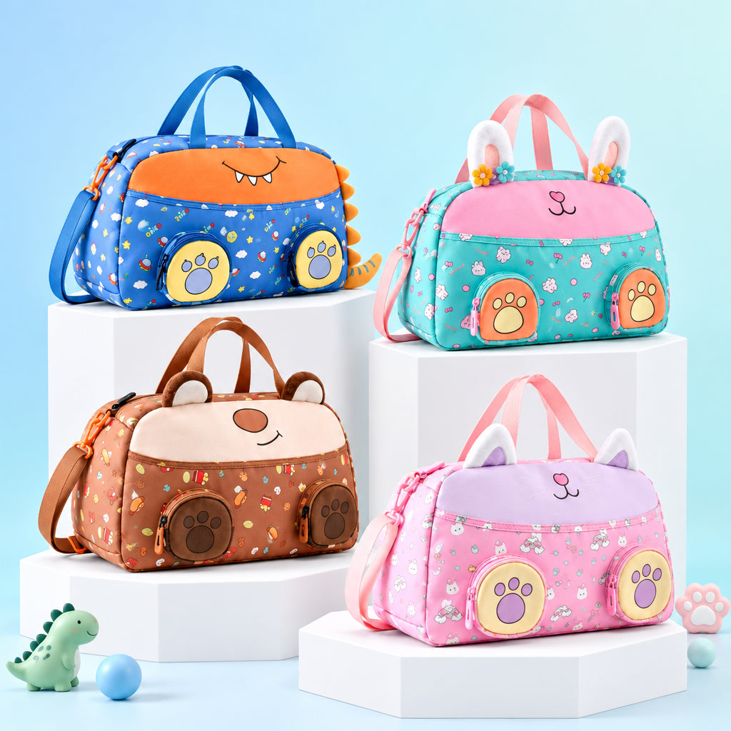 Kids Medium Pixie Pack Adorable 3D Travel Duffle Bags