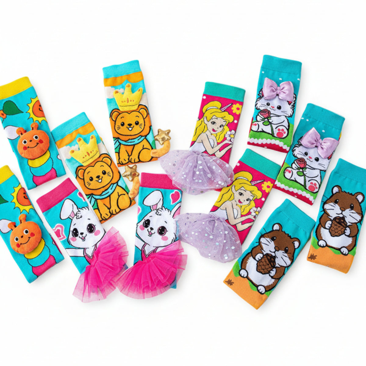 Kids Cute Cartoom Knee-High Crazy Socks