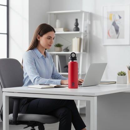 Stainless Steel Insulated Twist Free Water Bottle - 1 Liter