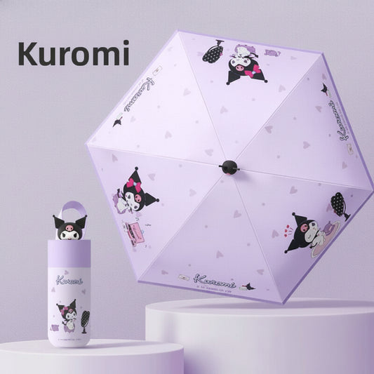 Kuromi  3D Doll Head Manual Folding Umbrella