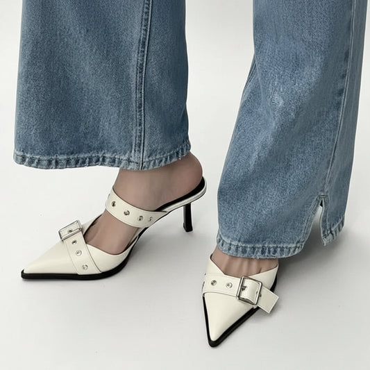 Women's Punk Metal Buckle High Heels Sandals - 6cm Heels