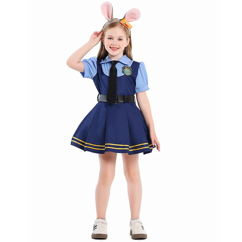 Kids Police Cosplay Costume Set