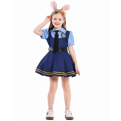 Kids Police Cosplay Costume Set