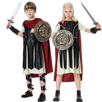 Children Ancient Greece Roman Spartan Warrior/Knight Costumes