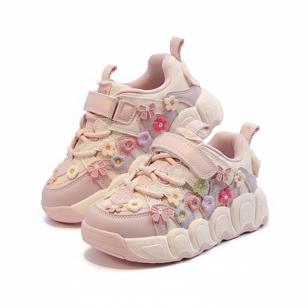 Girls Floral Pattern Shoes/Sneakers