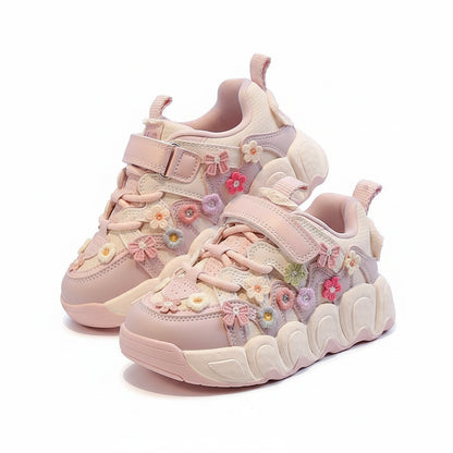 Girls Floral Pattern Shoes/Sneakers