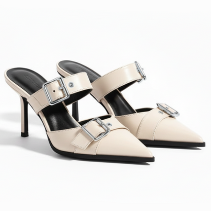 Women's Punk Metal Buckle High Heels Sandals - 8cm Heels