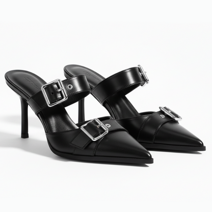 Women's Punk Metal Buckle High Heels Sandals - 8cm Heels