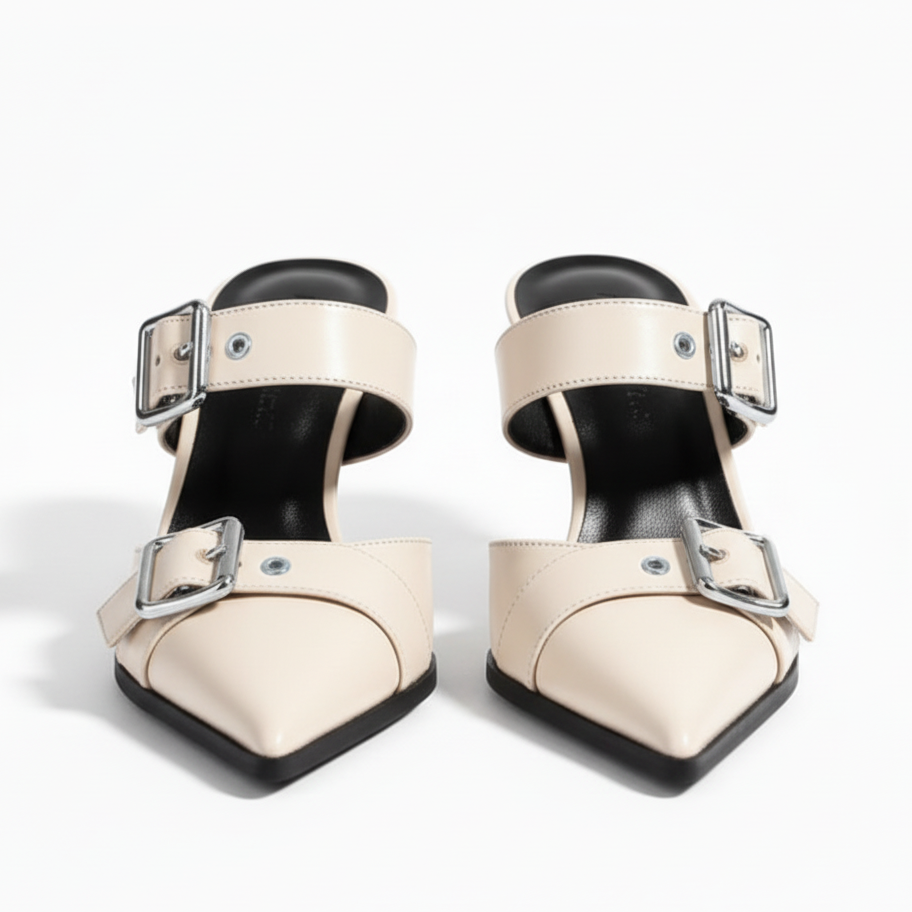 Women's Punk Metal Buckle High Heels Sandals - 8cm Heels
