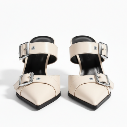 Women's Punk Metal Buckle High Heels Sandals - 8cm Heels