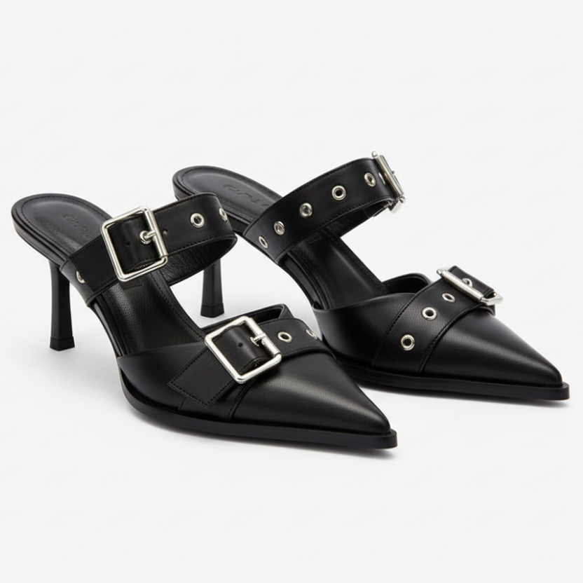 Women's Punk Metal Buckle High Heels Sandals - 6cm Heels