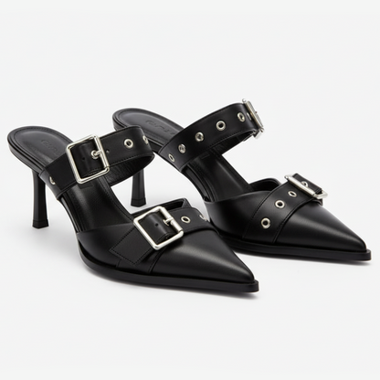 Women's Punk Metal Buckle High Heels Sandals - 6cm Heels