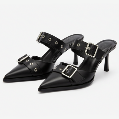 Women's Punk Metal Buckle High Heels Sandals - 6cm Heels