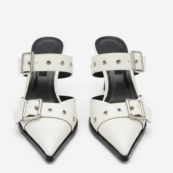 Women's Punk Metal Buckle High Heels Sandals - 8cm Heels