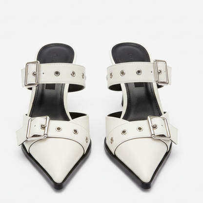 Women's Punk Metal Buckle High Heels Sandals - 8cm Heels