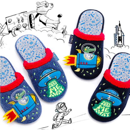 Children's Take Me Away Space Slippers