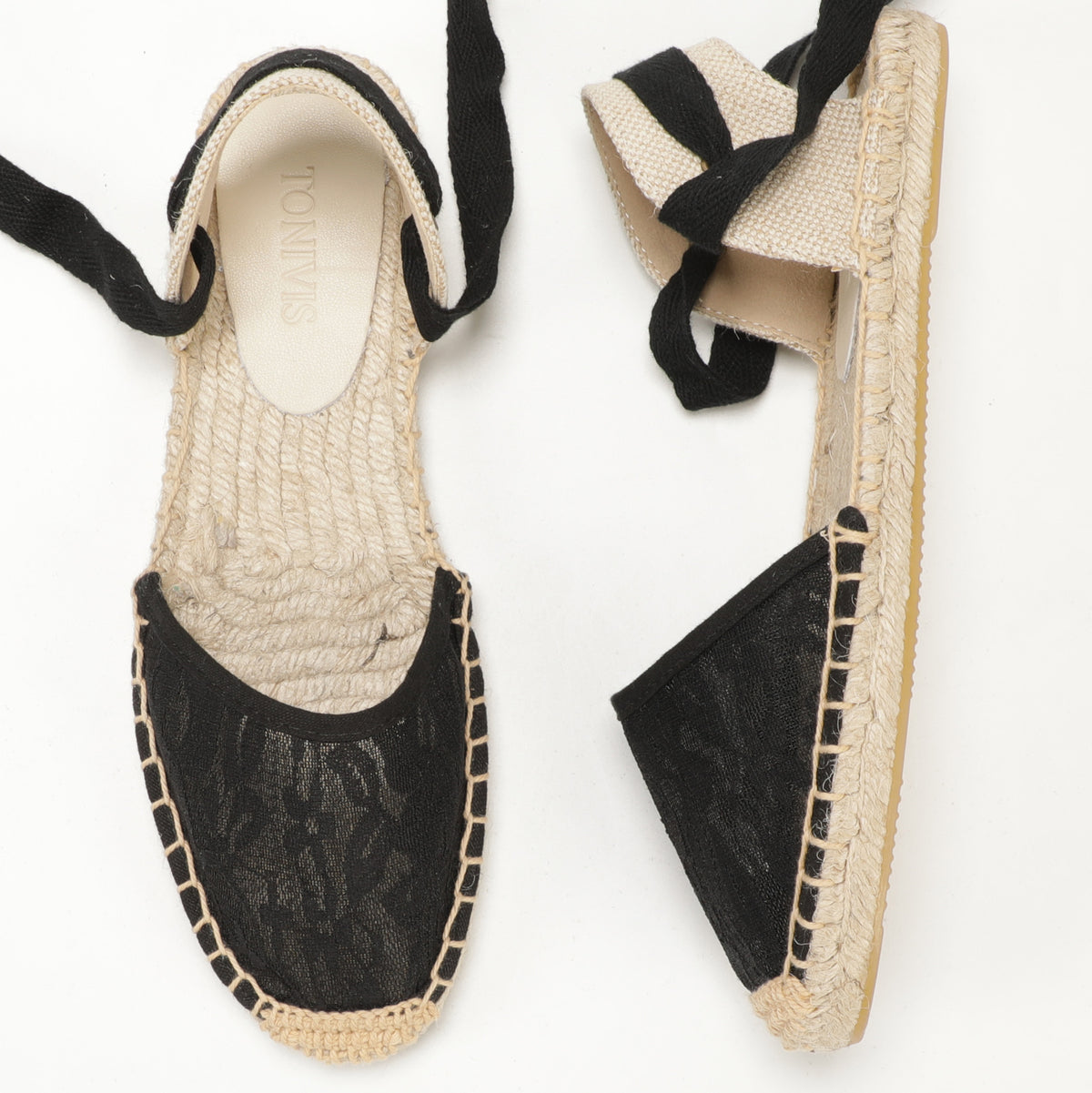 TONIVIS Women's Lace-Up Espadrille Sandals