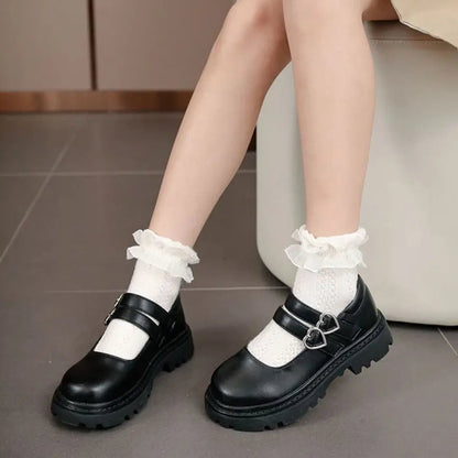 Girls Soft Bottom Princess Leather Shoes