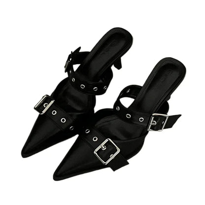 Women's Punk Metal Buckle High Heels Sandals - 6cm Heels