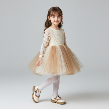 Girls Mary Janes Elegant Patchwork Leather Shoes with Bow