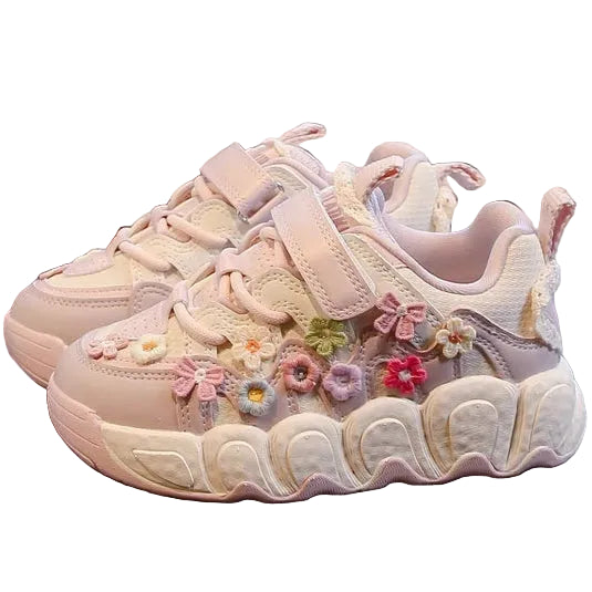 Girls Floral Pattern Shoes/Sneakers