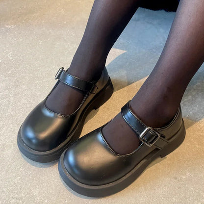 Girls Lolita Mary Janes Leather Shoes