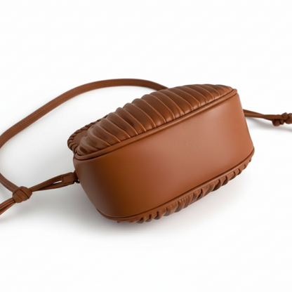 Pleated Bucket Crossbody Bag