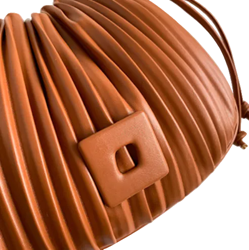 Pleated Bucket Crossbody Bag