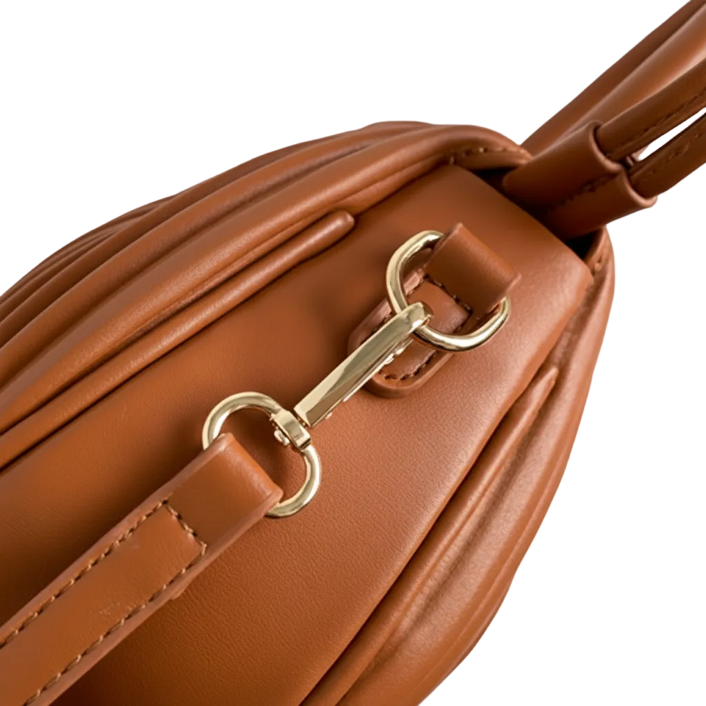 Pleated Bucket Crossbody Bag