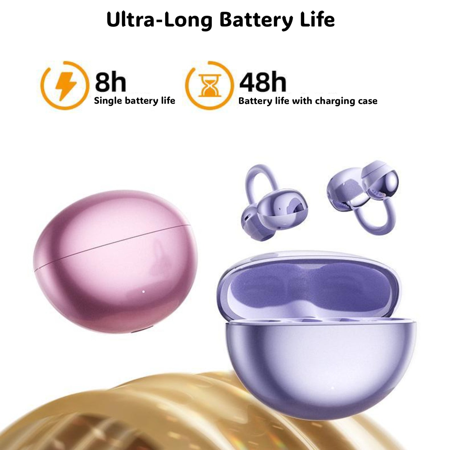 Melody CloudClip Wireless Earbuds, Bluetooth, and Ultra-Long Battery Life