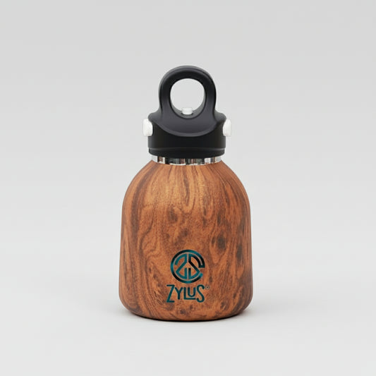 Kids Insulated Twist Free Water Bottle - Wood 400ml