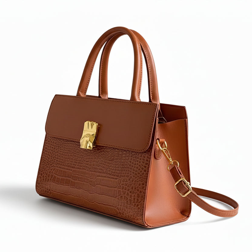 Crocodile-Patterned Crossbody/Handbag.