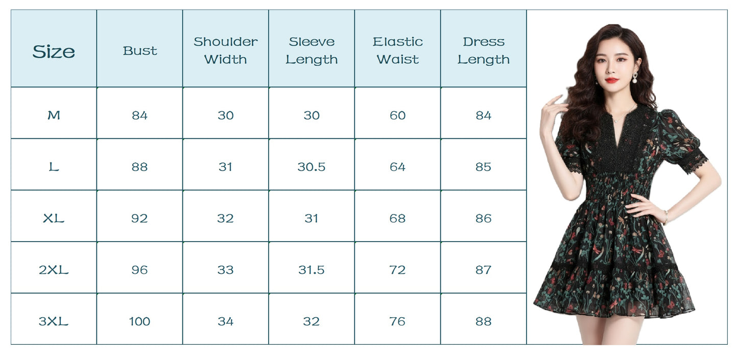 Women's Lace Temperament Short Sleeve Dress