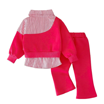 Girls' 3D Blooming Flora 2-Piece Outfit Set