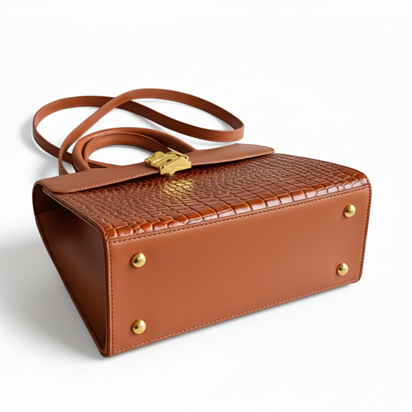 Crocodile-Patterned Crossbody/Handbag.