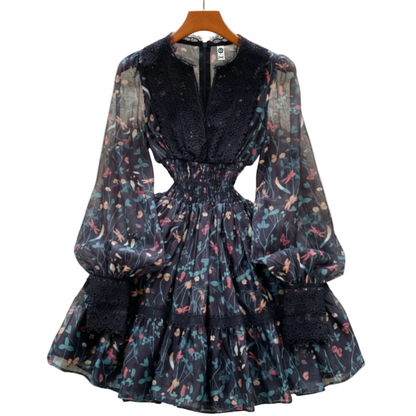 Lace Temperament Long Sleeve Dress