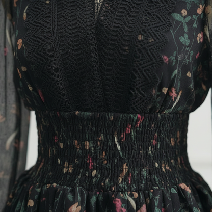 Lace Temperament Long Sleeve Dress