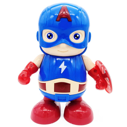 360 Degree Rotating Dance Hero Interactive Superhero Action Figure with Lights & Music